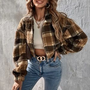 Plaid Teddy Jacket